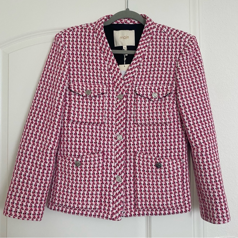Maje Vyza Tweed Jacket NWT